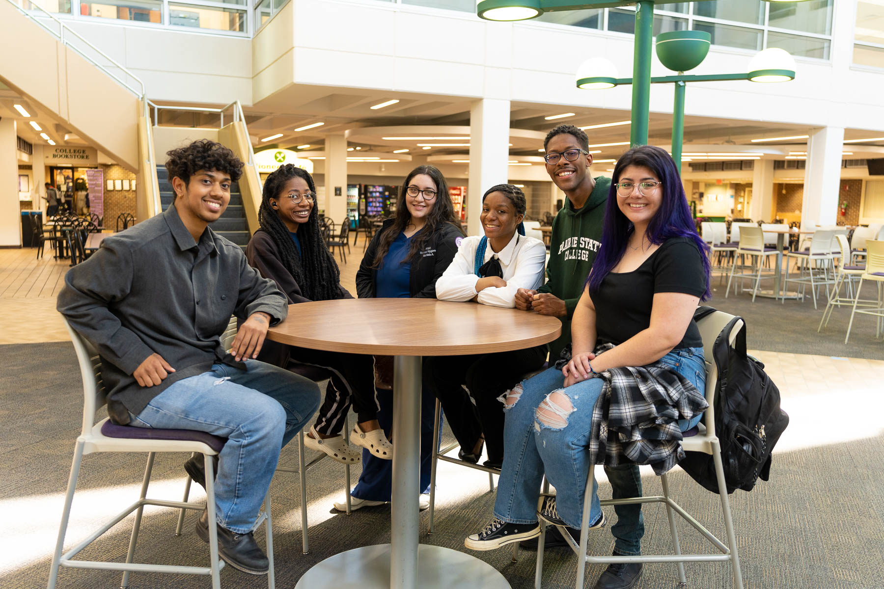 Students Gathered in the Atrium